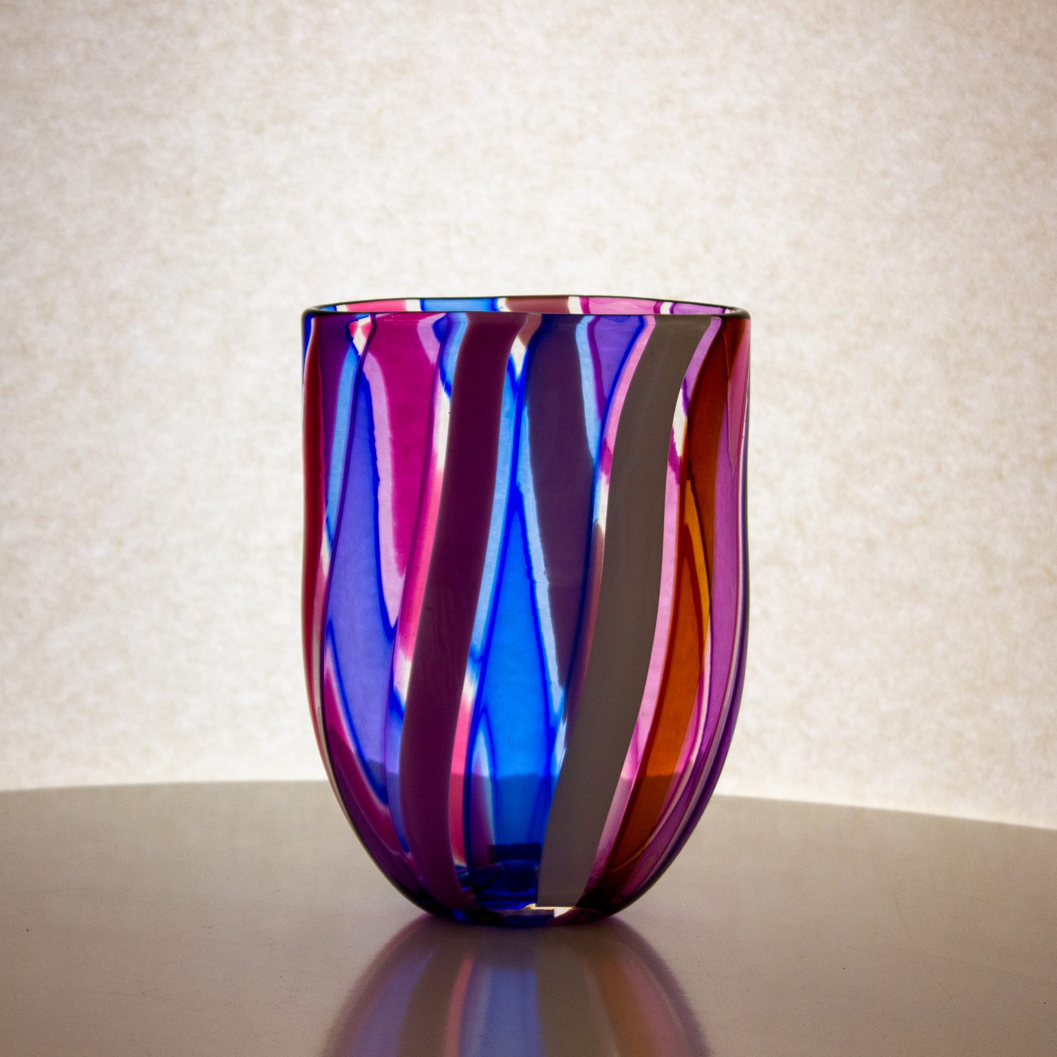 Pink & Blue Flat Bucket Vase Studio Jeffrey P'an
